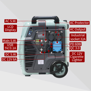 แบตเตอรี่ความปลอดภัยสูง 220V คลื่นไซน์บริสุทธิ์ MPPT ใช้สำหรับชาร์จพลังงานแสงอาทิตย์และรถยนต์ สถานีไฟฟ้าพกพา - Product Image 4