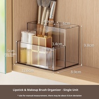 Boîte de rangement pour miroir LANZYLO modèle 72503, boîte de rangement pour rouge à lèvres, maquillage, soins de la peau, poudre, organisateur de poudres, matériau PET transparent
