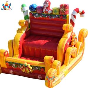 Chaise gonflable Père Noël pour enfants - Matériau PVC, installation facile, 4x3m, taille personnalisée, utilisation commerciale en extérieur, location pour photos - Product Image 5