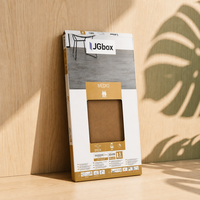 Boîte d'emballage en carton ondulé à rabat supérieur avec fenêtre, imprimée sur mesure, pour l'expédition de produits de revêtement de sol, grande taille