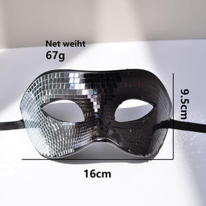 <span class=keywords><strong>Masque</strong></span> <span class=keywords><strong>de</strong></span> disco en plastique avec verre réfléchissant incrusté pour festival et soirée disco, miroir clignotant, nouveau style - Product Image 6