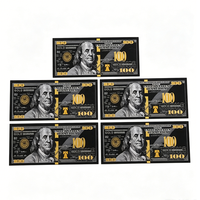 Billet de banque factice en feuille d'or 24K, billet de 100 dollars USD, billets plaqués or, collection de souvenirs américains, monnaie fantaisie