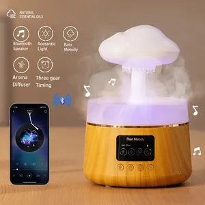 direct factory colorful night light home decoration gifts water drip essential oil mist rain fall cloud Ultrasonic humidifier