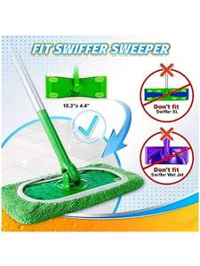 Tampons de nettoyage pour vadrouille <span class=keywords><strong>Swiffer</strong></span> Wet Dry à double usage, 8 pièces, tampon de recharge pour vadrouille rotative à absorption d'eau, recharge réutilisable en microfibre - Product Image 3