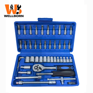 Set di 46 Chiavi a Cricchetto di Grado Industriale con Colori Multipli per Manutenzione Veicoli Quotidiana <span class=keywords><strong>Kit</strong></span> di Emergenza - Product Image 4