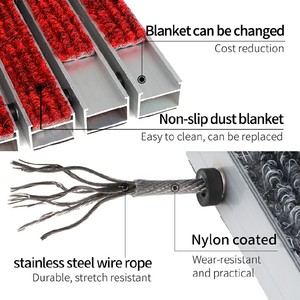 <span class=keywords><strong>Tapis</strong></span> d'entrée en aluminium durable à faible entretien avec inserts de <span class=keywords><strong>tapis</strong></span>-Contrôle de la poussière à usage intensif pour les bâtiments commerciaux - Product Image 4