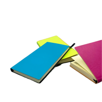 Carnet de notes à couverture souple en cuir PU de couleur fluo, carnet de notes de poche pour écoliers