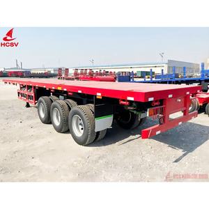 Semirremolque <span class=keywords><strong>de</strong></span> Plataforma <span class=keywords><strong>de</strong></span> Acero <span class=keywords><strong>de</strong></span> 3 Ejes <span class=keywords><strong>de</strong></span> Alta Resistencia, Capacidad <span class=keywords><strong>de</strong></span> 50 Toneladas, Nuevo, Remolques para Camiones <span class=keywords><strong>de</strong></span> Contenedores <span class=keywords><strong>de</strong></span> 30 pies y 40 pies - Product Image 4