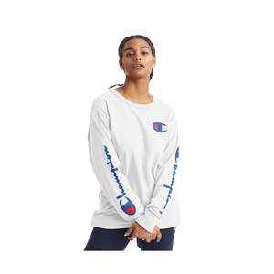 Chemises et t-shirts actifs Champion Life à manches longues pour femme, couleur : blanc/bleu royal |   100% authentique - Product Image 3