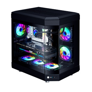 OEM kép buồng ATX trường hợp giữa tháp cao luồng không khí đục lỗ trên bảng điều khiển Tempered Glass <span class=keywords><strong>PC</strong></span> trường hợp chơi game trường hợp - Product Image 5