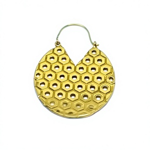 Women's <b>Boho</b> Design Gold Plated Brass Hoop Earrings Lightweight Trendy Vintage 925 Sterling Silver Copper Mainly Stainless Steel - Product Image 1