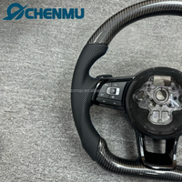 Volant en cuir et fibre de carbone le plus vendu pour VW Golf 5 6 7 R MK5 MK6 MK7 MK7.5 Gti Polo GTI Passat B7/B8 avec bande bleue