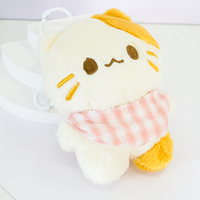 Porte-clés en peluche chat miniature personnalisé OEM, chaton doux et moelleux, breloque de sac en peluche, jouet en peluche avec logo et couleur personnalisés, cadeau
