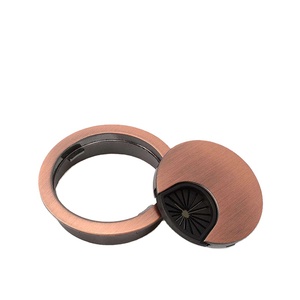 ปลอกสายไฟโลหะผสมสังกะสี กันน้ำ ดีไซน์ทันสมัย อุปกรณ์เสริมสายไฟ ราคาถูก ขนาด 60/50 มม. สำหรับปิดรูในคอมพิวเตอร์ ห้องนอน ห้องครัว - Product Image 1