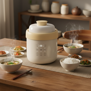 Mini-cuiseur à riz électrique portable mcdou, écologique, 1L, 300W, avec minuterie numérique, chauffage par le bas, cuve intérieure en céramique antiadhésive - Product Image 5