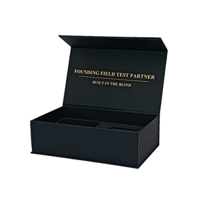 Custom Magnetic <b>Box</b> Luxury Hot Stamp Logo <b>Black</b> High-end Paper Gift <b>Box</b> Packaging - Product Image 4