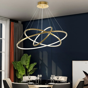 Decorazione moderna luce a ciondolo Hotel Lobby Villa grande <span class=keywords><strong>lampadario</strong></span> <span class=keywords><strong>ad</strong></span> anello per soggiorno scala - Product Image 5