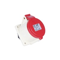 Prise industrielle droite ZNG-324 à montage sur panneau, 32A, 4 broches, 3 phases 3P+PE, pour générateur