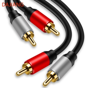 DAJIANG OEM Customized 2RCA to 2RCA Cable Gold-Plated <strong>2</strong> <strong>RCA</strong> Male to <strong>2</strong> <strong>RCA</strong> Male Stereo <strong>Audio</strong> Cable for Home Theater HDTV - Product Image 3