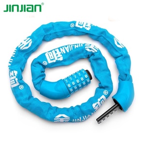 JINJIAN Modè<span class=keywords><strong>le</strong></span> 705 Cadenas de sécurité <span class=keywords><strong>antivol</strong></span> en acier de haute qualité avec mot de passe à 5 chiffres pour moto 6x1000mm - Product Image 5