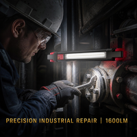 Qualité industrielle 180 °   Lampe d'inspection LED rotative 1600 lumens avec base magnétique pour réparation de machines en espaces étroits