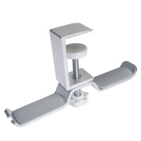 Support de casque de jeu pour PC en alliage d'aluminium rembourré à double pince pour support de table Chicon CHHP02