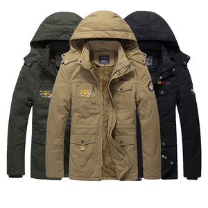 Nouvelle veste de travail décontractée pour homme, hiver 2025, en toile doublée polaire, avec fermeture éclair frontale, col montant, en polyester/coton épaissi - Product Image 1