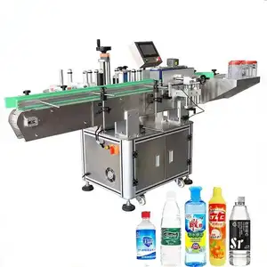 Automatic vertical round bottle side surface labeling machine