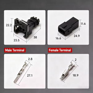 מחבר חשמלי לרכב, תקע מזרק EV1 עמיד למים, <span class=keywords><strong>2</strong></span> פינים, נקבה, 282189-1, אביזרי מחברים - Product Image 5