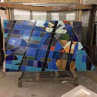 Vitres décoratives d'église, motifs en verre fusionné, fenêtres et dômes d'église personnalisés en usine