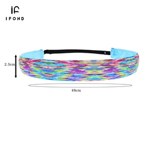IFOND Toptan Tie Dye Esnek Ayarlanabilir Tokalı Spor Bandı Kaymaz Ter Emici Baş Bandı Çocuklar İçin Özel Tasarım - Product Image 3