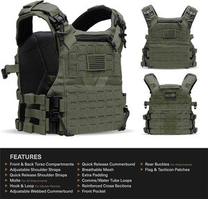 Custom Outdoor Hiking Vest Ademend Snel Ontgrendelbaar Plaatdrager Tactisch Vest Snel Ontgrendelbaar Tactisch Vest - Product Image 4