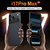 Neuestes I17Pro Max Octa-Core Smartphone 7,3 Zoll HD AMOLED 90Hz Display Android 14 Deutsch Französisch Spanisch Dual-SIM 4500mAh Akku