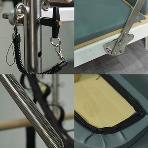 Attrezzatura Pilates Reformer Multifunzionale con Box e Pedana Imbottita per Salti, Ideale per Casa e <span class=keywords><strong>Palestra</strong></span> - Product Image 6