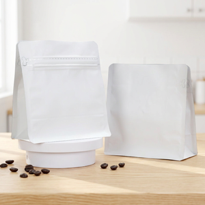 50 sacs à café avec valve, sacs à fond plat écologiques, résistants aux odeurs, de haute qualité, refermables, anti-odeurs, directement de l'usine - Product Image 2