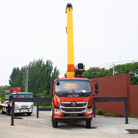 Grue mobile JIUBANG 10 tonnes avec hauteur de levage de 21 m, moteur, boîte de vitesses, pompe et fonction PTO, configuration de cabine confortable