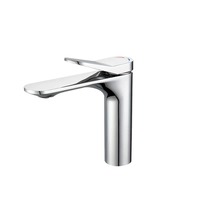 Robinet de lavabo moderne minimaliste à poignée unique avec cartouche céramique, eau froide et chaude, finition or brossé et gris anthracite