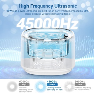 45KHz Ultrasonic Cleaner with UV LED Light for Dentures,Jewelry ,Retainer,Dental Mouth Guard,<b>Toothbrush</b> <b>Head</b> - Product Image 6