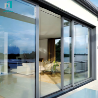 Porte coulissante en aluminium pour véranda, isolation thermique, cadre en alliage pour installation latérale de véranda