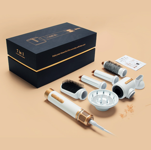 2023 último Kit <span class=keywords><strong>de</strong></span> peinado profesional 7 en 1, Motor sin escobillas <span class=keywords><strong>de</strong></span> alta velocidad y bajo ruido, <span class=keywords><strong>rizador</strong></span> <span class=keywords><strong>de</strong></span> un paso, <span class=keywords><strong>moldeador</strong></span> LCD <span class=keywords><strong>de</strong></span> aire caliente - Product Image 6