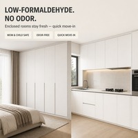 Panneau de meuble en MDF mélaminé blanc double face de qualité E0, 18 mm, 4x8 pieds, qualité armoire