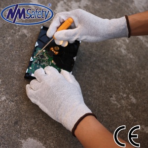 NMsafety <span class=keywords><strong>ESD</strong></span> PU перчатки производитель нейлоновые антистатические перчатки сенсорный экран автомобильные перчатки - Product Image 2