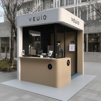Kiosque à café préfabriqué extérieur personnalisable en usine, stand de café commercial extérieur, kiosque de service de boissons extérieur sur mesure