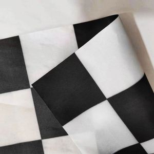 Banderas a cuadros de carreras en blanco y negro de 3x5 pies, con cabecera de lona, doble costura, hechas de poliéster con ojales de latón, impermeables y duraderas. - Product Image 6