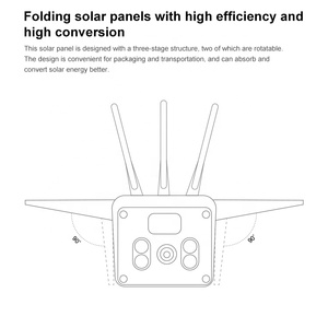 Sans fil hd 1080p vision nocturne infrarouge gsm sécurité solaire cctv caméra 4g extérieure <span class=keywords><strong>télésurveillance</strong></span> de Soutien villa - Product Image 4
