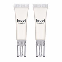 Tube cosmétique transparent en plastique D19 de 10 ml personnalisé en gros avec embout compte-gouttes pour crème contour des yeux et sérum