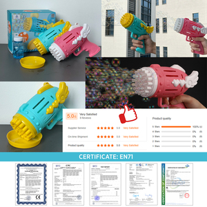 Venta al por mayor niños coloridos juguetes <span class=keywords><strong>de</strong></span> <span class=keywords><strong>burbujas</strong></span> 28 agujeros <span class=keywords><strong>de</strong></span> plástico eléctrico dispara agua pistola <span class=keywords><strong>de</strong></span> <span class=keywords><strong>burbujas</strong></span> <span class=keywords><strong>de</strong></span> juguete - Product Image 5