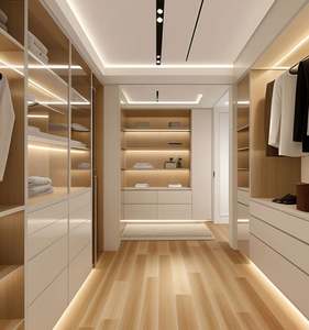 Dressing sur mesure, grande capacité, armoire de luxe légère, mobilier de dressing personnalisé - Product Image 1