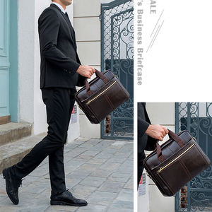 AndoBag Maletín para Portátil de 14 Pulgadas para Hombre, de Cuero Vacuno Genuino, para Viajes de Negocios, Bolso Bandolera 1401 - Product Image 6