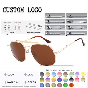 Gafas de Sol de Piloto Unisex, Montura Rectangular Completa, Protección UV400, Uso en Exteriores, Estilo Adulto - Product Image 3